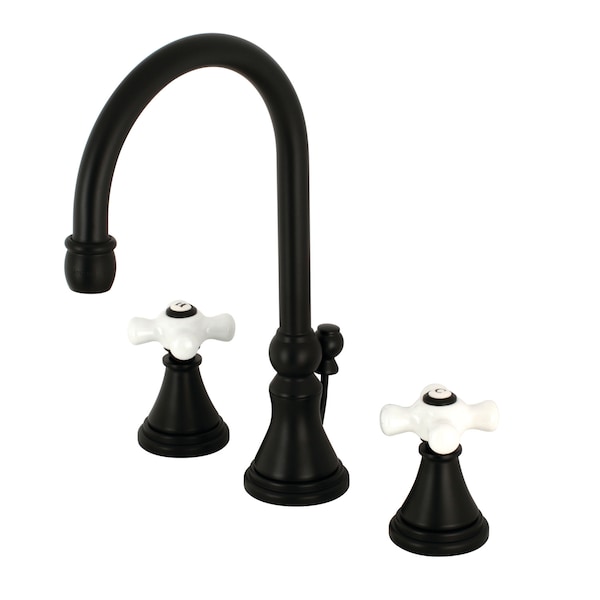 8" Widespread Bathroom Faucet, Matte Black